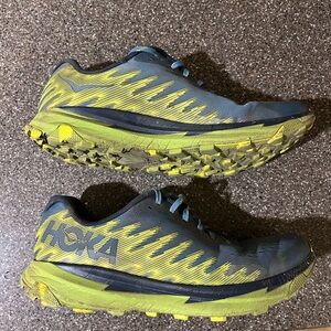 Hoka Torrent 3 - Men's Gray and Yellow Running Shoes - Size 11.5